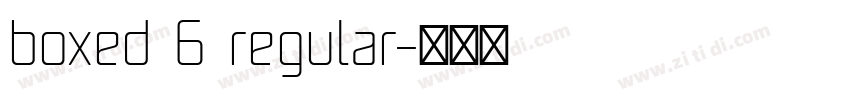 boxed 6 regular字体转换